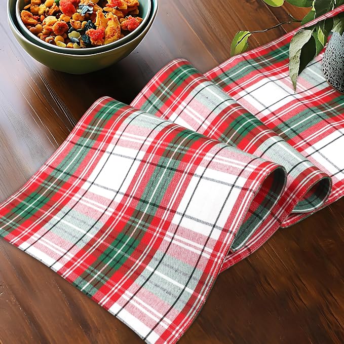 Urban Villa Table Runner Cotton Heavier Quality 14x72 Christ Check - Image 6