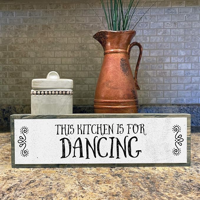 Kitchen Wood Signs (Medium - Wood And Metal, This Kitchen Is For Dancing) - Image 5
