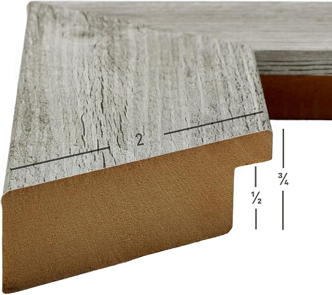 Craig Frames 29x33 Grey Oak Poster Frame for Posters and Gallery Wall | Lightweight shatter resistant acrylic facing with a rigid backing board, made in the USA - Image 2