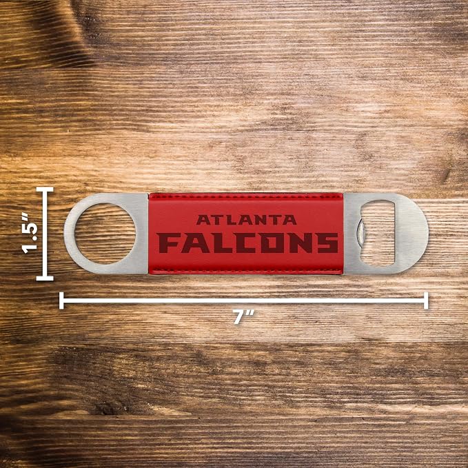 Rico Industries NFL Laser Engraved Bar Blade Faux Leather Laser Engraved Bar Blade - Great Beverage Accessory for Game Day - Image 4