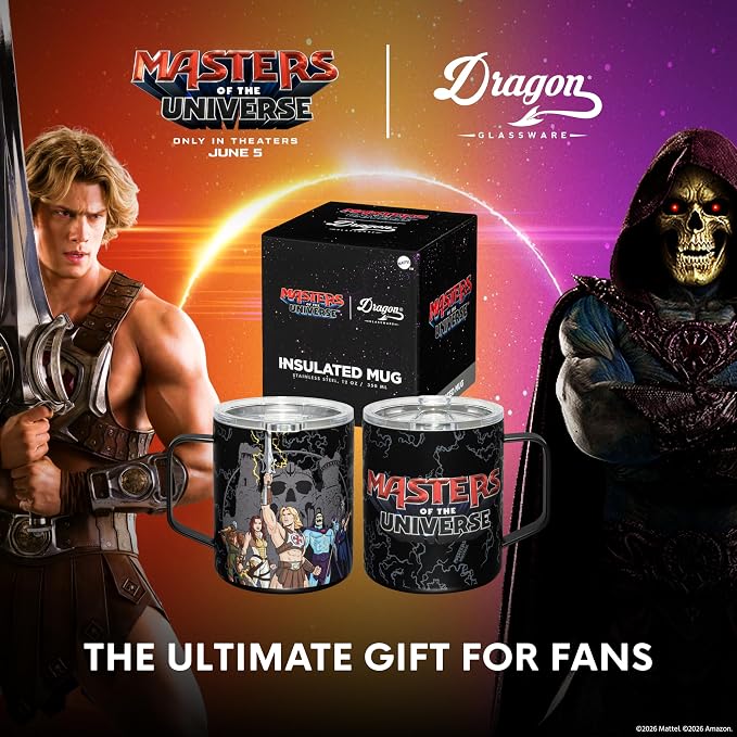 Dragon Glassware x Masters of the Universe Stainless Steel Camp Mug, 12 oz | Insulated Stainless Steel Mug for Coffee, Tea, Matcha, Hot Beverages; Official Masters of the Universe 2026 Movie Mug - Image 6