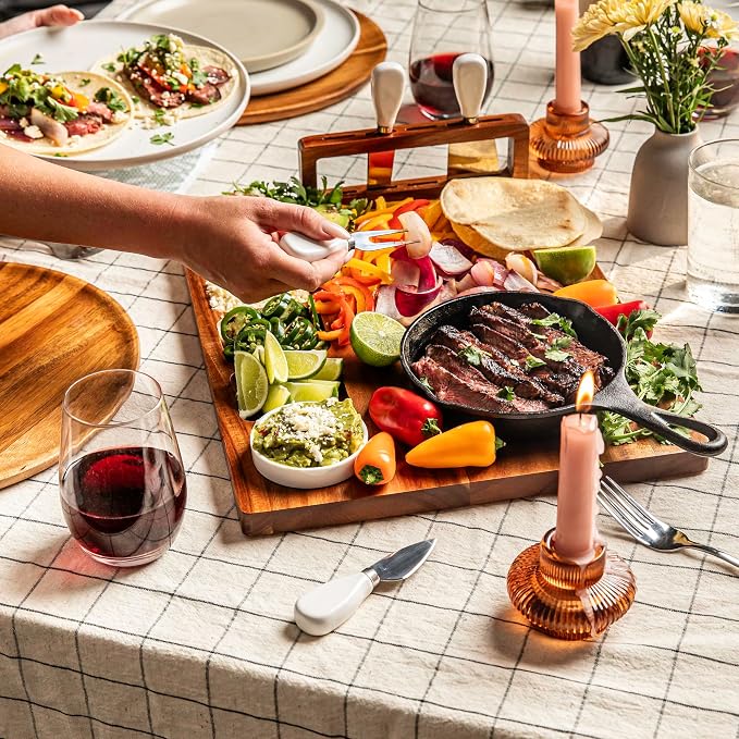 SMIRLY Charcuterie Board Set with Serving Accessories, Large Acacia | Housewarming and Wedding Gift for Women, Perfect for Movie Nights, Gatherings and Serving Cheese, Fruits and Snacks - Image 7