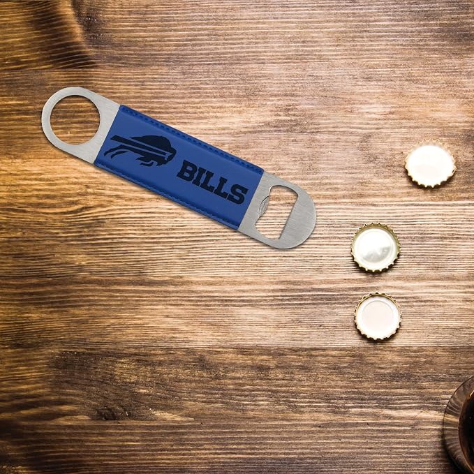 Rico Industries NFL Laser Engraved Bar Blade Faux Leather Laser Engraved Bar Blade - Great Beverage Accessory for Game Day - Image 2