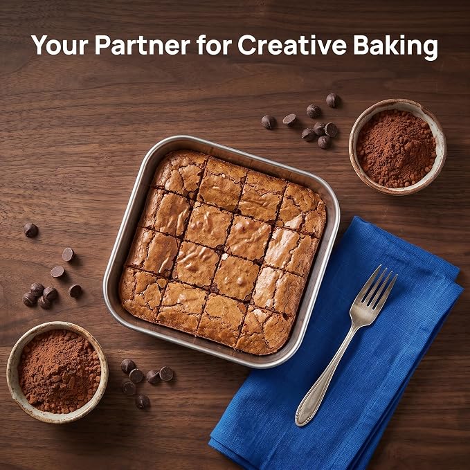 ibasenice 4pcs Stainless Steel Bakeware, Non-Stick Baking Cake Trays for Toaster Oven: 5.5 X 5.5" Multipurpose Pastry Making Sheet for Bread/Cookie Baking - Image 8