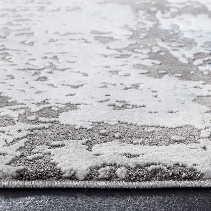 SAFAVIEH Craft Collection Runner Rug - 2'3" x 14', Grey & Blue, Modern Design, Non-Shedding & Easy Care, Ideal for High Traffic Areas in Living Room, Bedroom (CFT820F) - Image 6