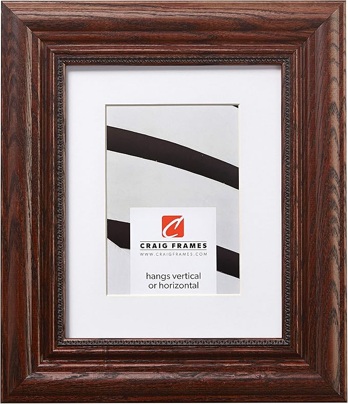 Craig Frames 20x20 Brown Picture Frame Matted to 16x16, Wood Wall Decor | A lightweight, shatter resistant acrylic front, made in the USA for a gallery display by CraigFrames