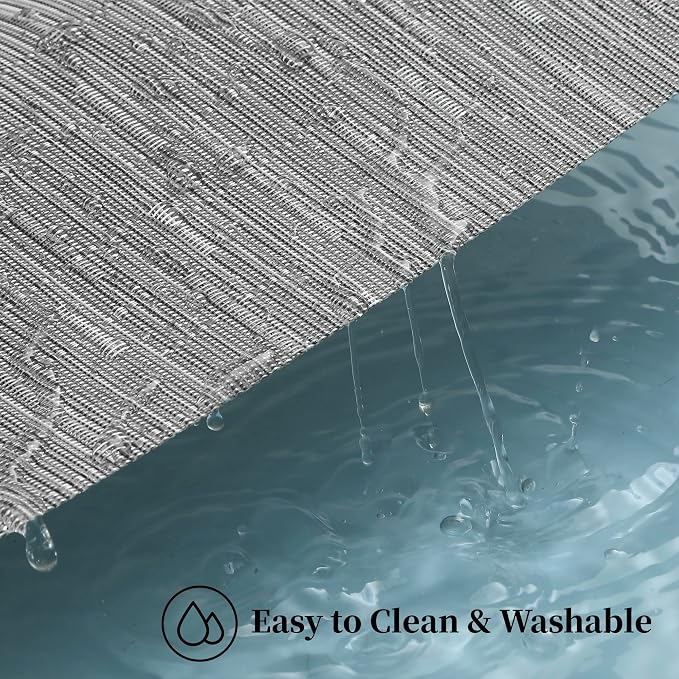 Leetaltree Silver Placemats Set of 12 - Heat Resistant Non-Slip Place mats for Dining Table, Washable Durable PVC Vinyl Woven Table Mats（Sliver, 12） - Image 5