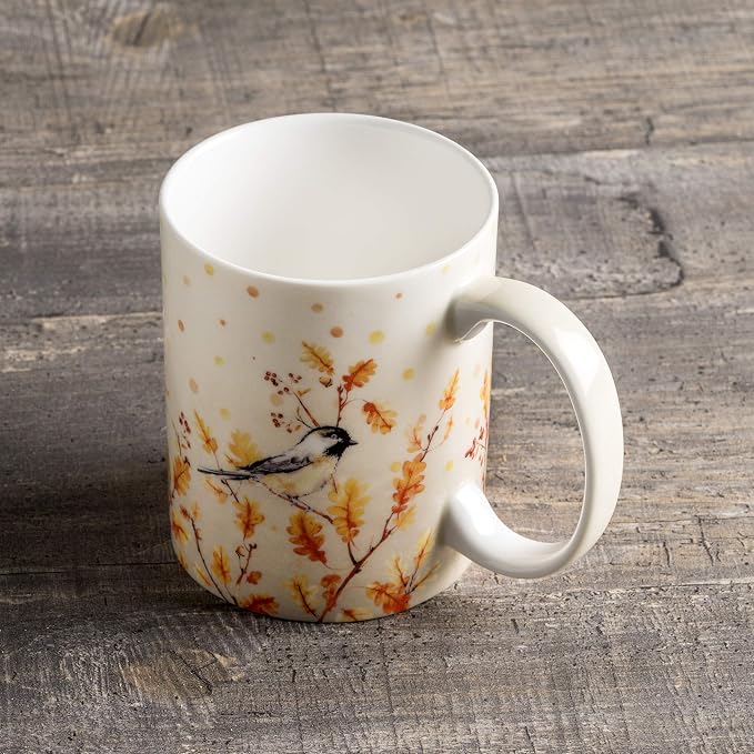 Maison d' Hermine Coffee Mug with Handles Tea Cups (12 Ounce, Pack of 1) | Fine Bone China Coffee Mugs for Hot Beverages Cappuccino Latte Home Restaurant Spring Summer -Oak Leaves - Jaya & Friends - Image 7