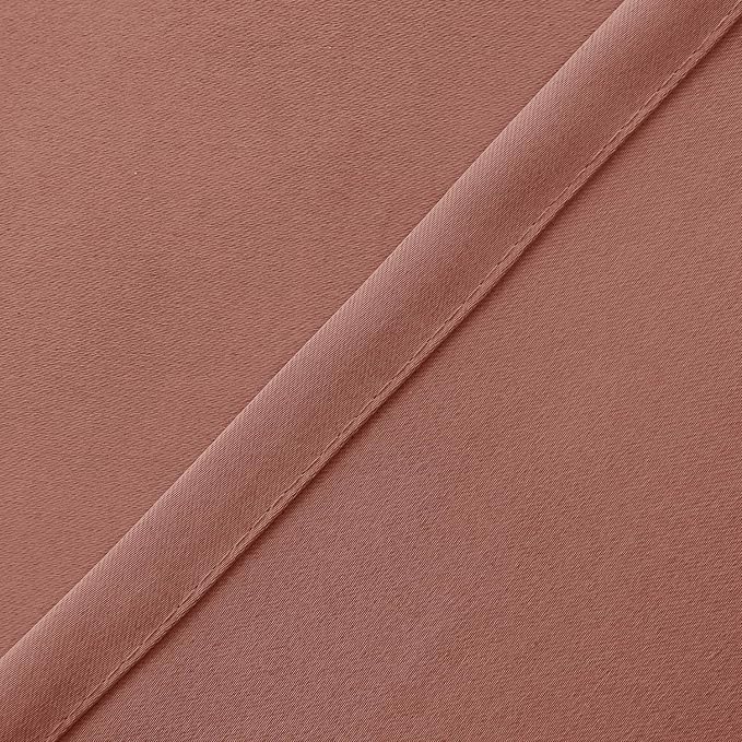 Hiasan Valance Curtains for Kitchen Blackout Thermal Insulated Solid Window Curtain Valance, Dusty Rose, 42 x 12 Inches, 1 Panel - Image 4