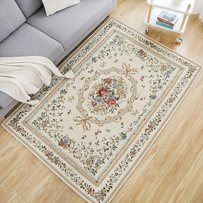 Royal Collection New Traditional Oriental Rug Home Decor Collection Floral Rugs Carpet for Bedroom, 55'' x 79'', Euro Romance - Image 2