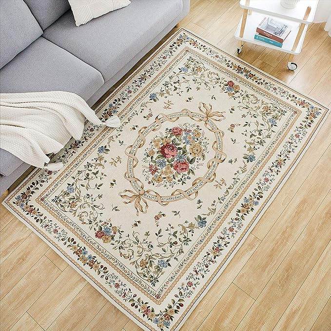 Royal Collection New Traditional Oriental Rug Home Decor Collection Floral Rugs Carpet for Bedroom, 4' x 6', Euro Romance by Ukeler