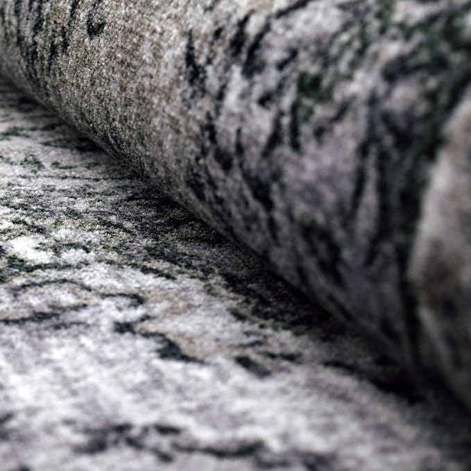 SUPERIOR Indoor Large Area Rug, Washable Rugs for Bedroom. Living Space, Dining Room, Kitchen, Office, Entryway, Plush Throw, Modern Oriental Decor, Non-Slip Back, Eldwin Collection, 6' x 9', Grey - Image 5