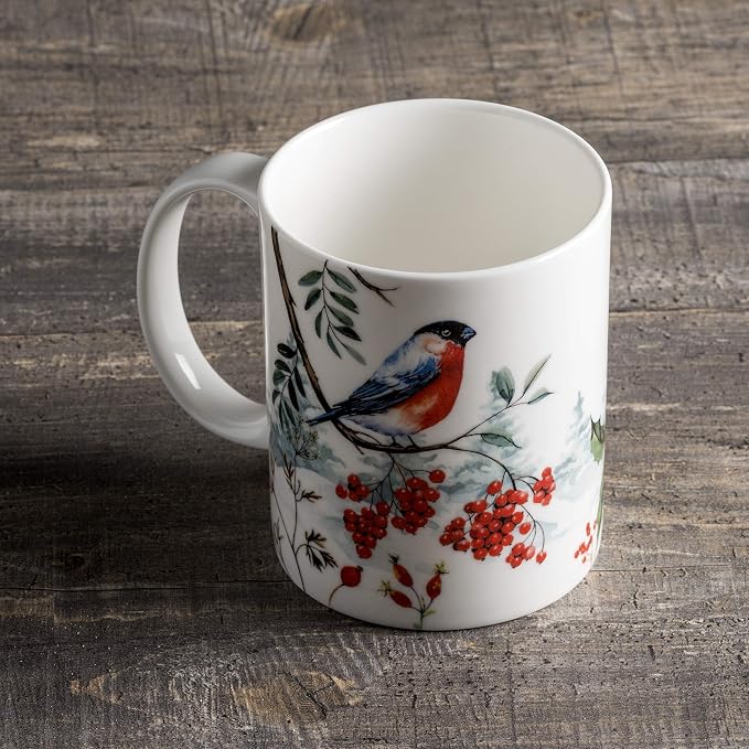 Maison d' Hermine Coffee Mug with Handles Tea Cups (15 Ounce, Pack of 1) | Fine Bone China Coffee Mugs for Hot Beverages Cappuccino Latte Home Restaurant Hotel Spring Summer -Morzine - Morzine - Image 8
