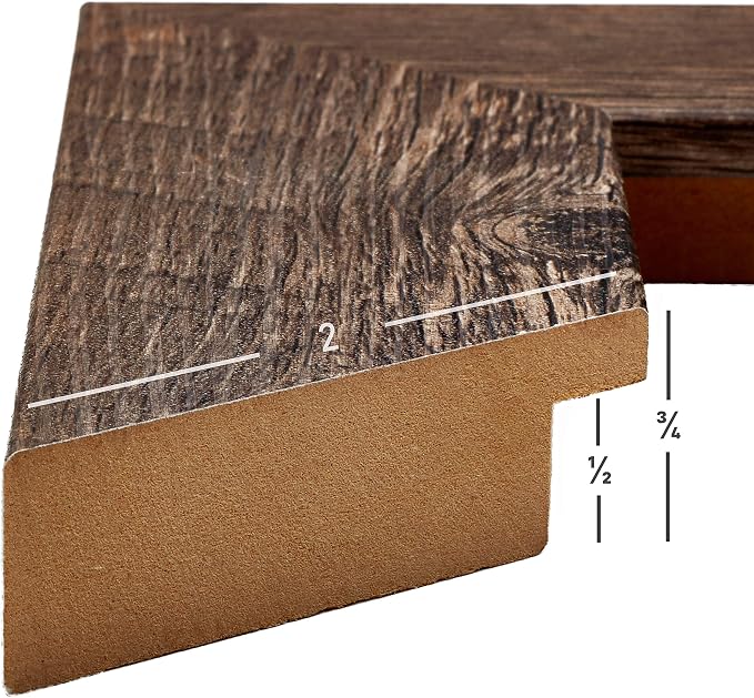 Craig Frames 19x30 Brown Oak Poster Frame for Posters and Gallery Wall | Lightweight shatter resistant acrylic facing with a rigid backing board, made in the USA - Image 4