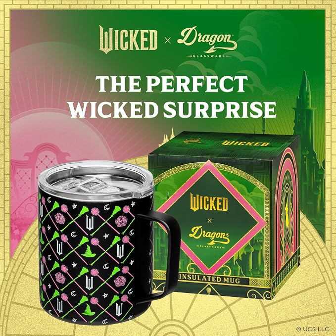 Dragon Glassware x Wicked Stainless Steel Camp Mug with Lid, 12 oz - Black | Insulated Camping Mug For Coffee, Tea, Matcha, Hot Beverages; Official Wicked Mug - Image 7