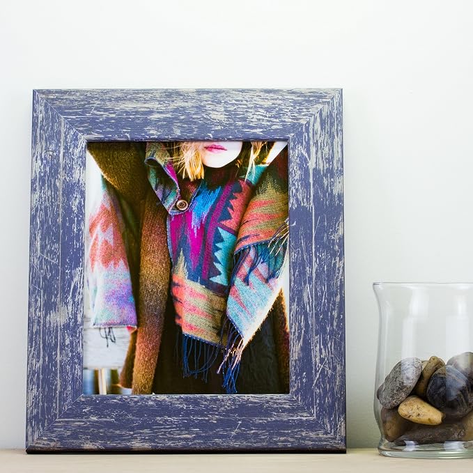 Craig Frames 7x10 Blue Picture Frame for Posters, Gallery Wall, and Photos | Displays photos and prints behind clear glass, ready to hang, made in the USA - Image 2