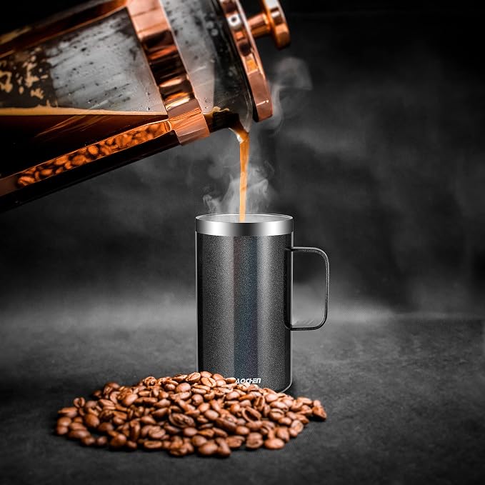 KXIAOCHEN 20 oz Insulated Coffee Mug, Coffee Cup with Lid and Wide Handle | 18/8 stainless steel, 6+ hours hot or 12+ hours cold, wide mouth, no-sweat exterior, for office, work, home and camping - Image 7