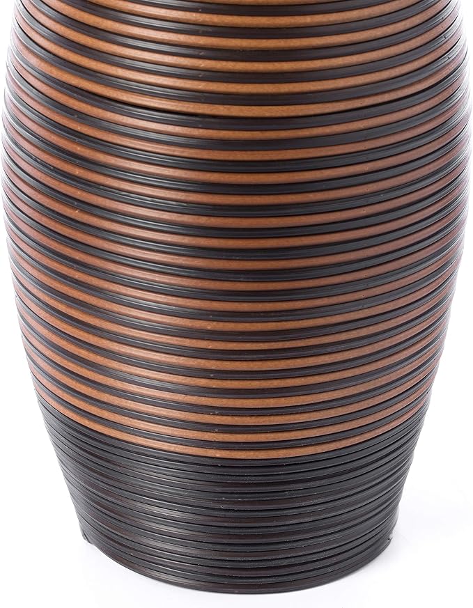 Tall Floor Vase, Modern Large vase for Home Decor Floor, Brown Artificial Rattan Floor Vase, Brown Floor Vase for Living Room or Hallway, 41-Inch-Tall Vase - Image 7