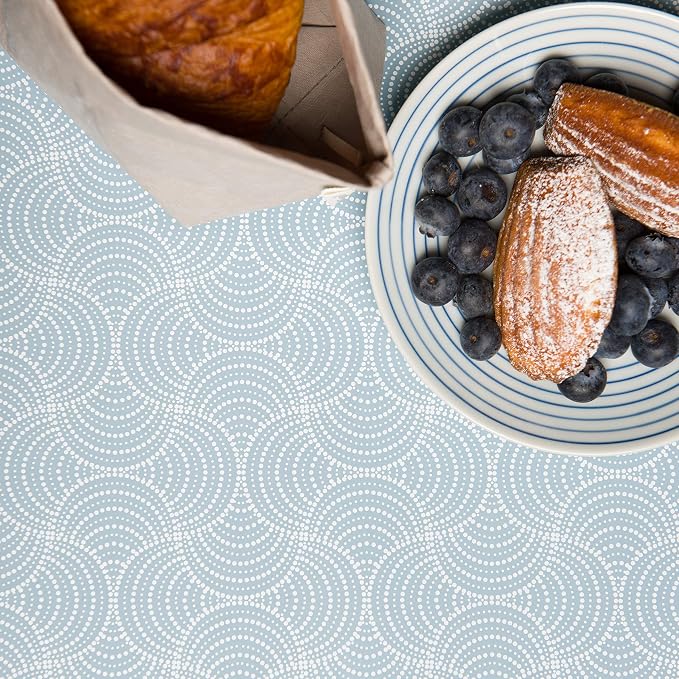 Mintrico placemat for Dining Table Set of 2 Silicone Heat Resistant Non Slip (2, Blue dot) … - Image 3