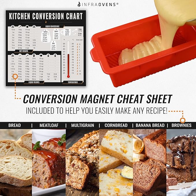 Air Fryer Silicone Loaf Pans for Baking, Non-Stick Mini Bread Cake Pan, Small Airfryer Bakeware Sets, Meatloaf Brownie Corn, Fits Instant Pot, Ninja Foodi, Cosori, Chefman, Power XL, Dash, BPA Free