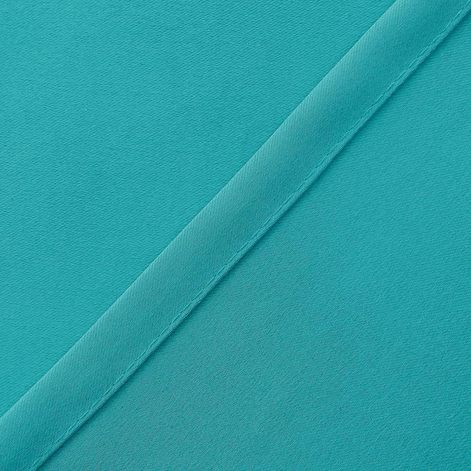 Hiasan Blackout Valance Curtains for Solid Room Darkening Rod Pocket Valances for Windows, 42 x 18 Inches Length, Turquoise, 1 Panel - Image 4