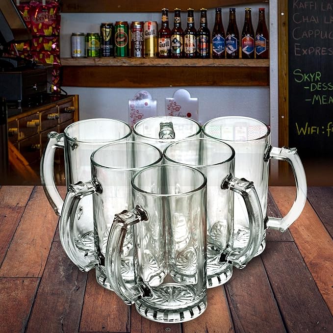 DISCOUNT PROMOS Custom Glass Beer Mug 16 oz. Set of 100, Personalized Bulk Pack - Great for Wedding Favors, Groomsmen Gifts, Birthday Gifts - Clear Bottom Color
