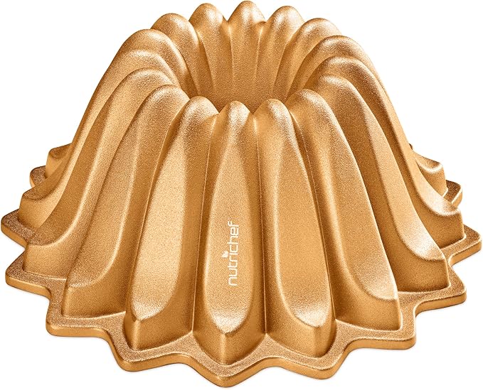 NutriChef 9 Inch Cake Pan - 7 Cups Die-Cast Aluminum Cake Mold for Baking - Sloped Edges for Uniform Baking, Nonstick for Easy Release and Even Bake, Durable Design, Ideal for Desserts and Casseroles by NutriChef%E2%84%A2Kitchen