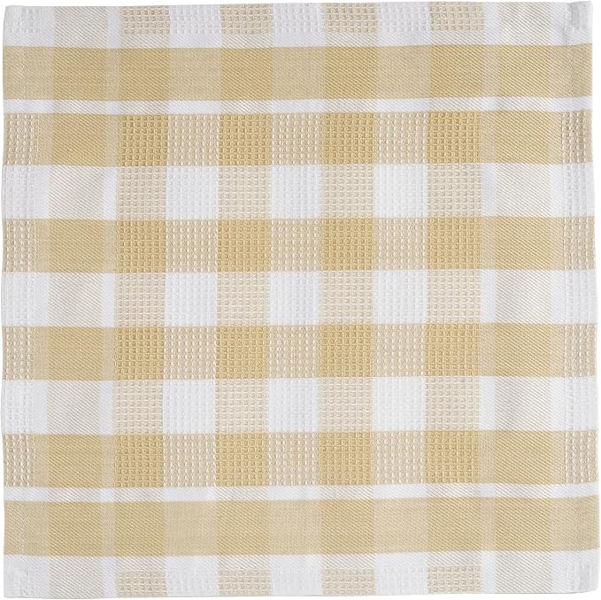 LANE LINEN 100% Cotton Dish Towels for Kitchen - 6 Pack Dish Cloths for Washing Dishes, Ultra Soft Quick Drying Kitchen Dish Cloths, Reusable Dish Rags for Washing Dishes, 12"x12" - Beige - Image 3
