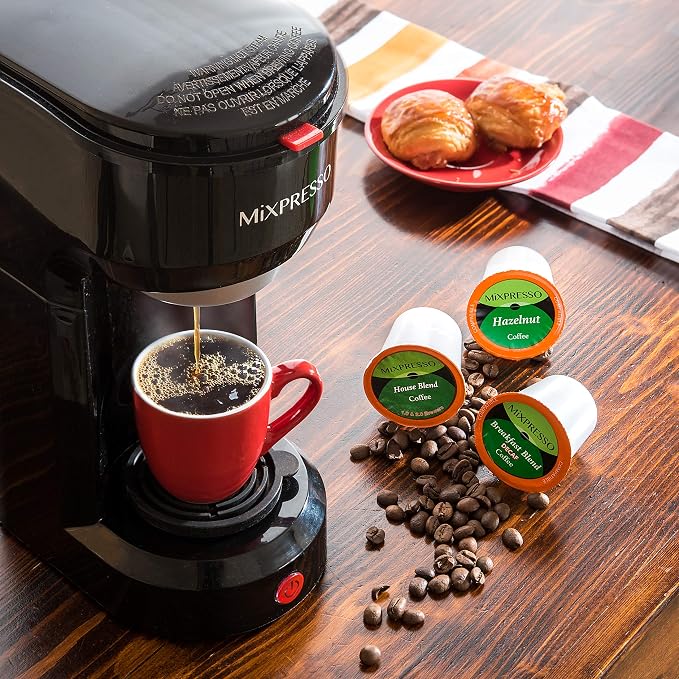 Mixpresso Single Serve Coffee Maker K Cup Coffee Maker for K Pods & Grounds | Compact 800W White Coffee Machine with 14 Oz Water Tank, Fast Brew & Auto Shut-Off, Small Design for Travel RV, Office& Dorm - Image 6