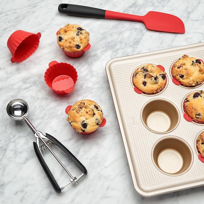 OXO Good Grips Silicone Baking Cups, Pack of 12, Reusable, BPA-Free, Dishwasher Safe, Non-Stick, Food Grade, Cupcake Cups, Muffin Cups, Cupcake Liners, Muffin Liners - Image 10