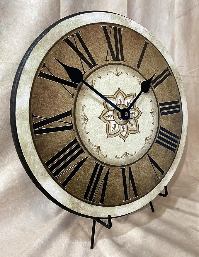 The Big Clock Store Charlotte Wall Clock | Handcrafted in USA | Silent Non-Ticking Mechanism | Beautiful Color | Rustic Decor for Living Room | Battery Operated (10-Inch) - Image 2