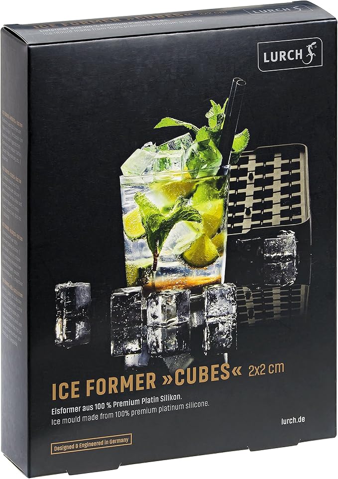 LURCH Germany ICE Former Cube - Silicone Tray for 35 Ice Cubes (0.8x0.8'') - Image 2