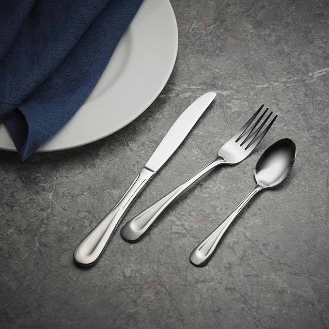 Oneida Satin Sand Dune Dinner Forks Silverware Set for 4, Flatware | Satin finish, dishwasher safe | cutlery set for kitchen and dining, utensil set, rust resistant, kitchen essentials - Image 4