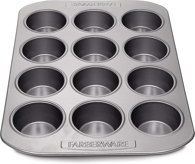 Farberware Bakeware Nonstick Muffin Pan, 12-Cup, Cupcake Baking Pan, Gray - Image 11