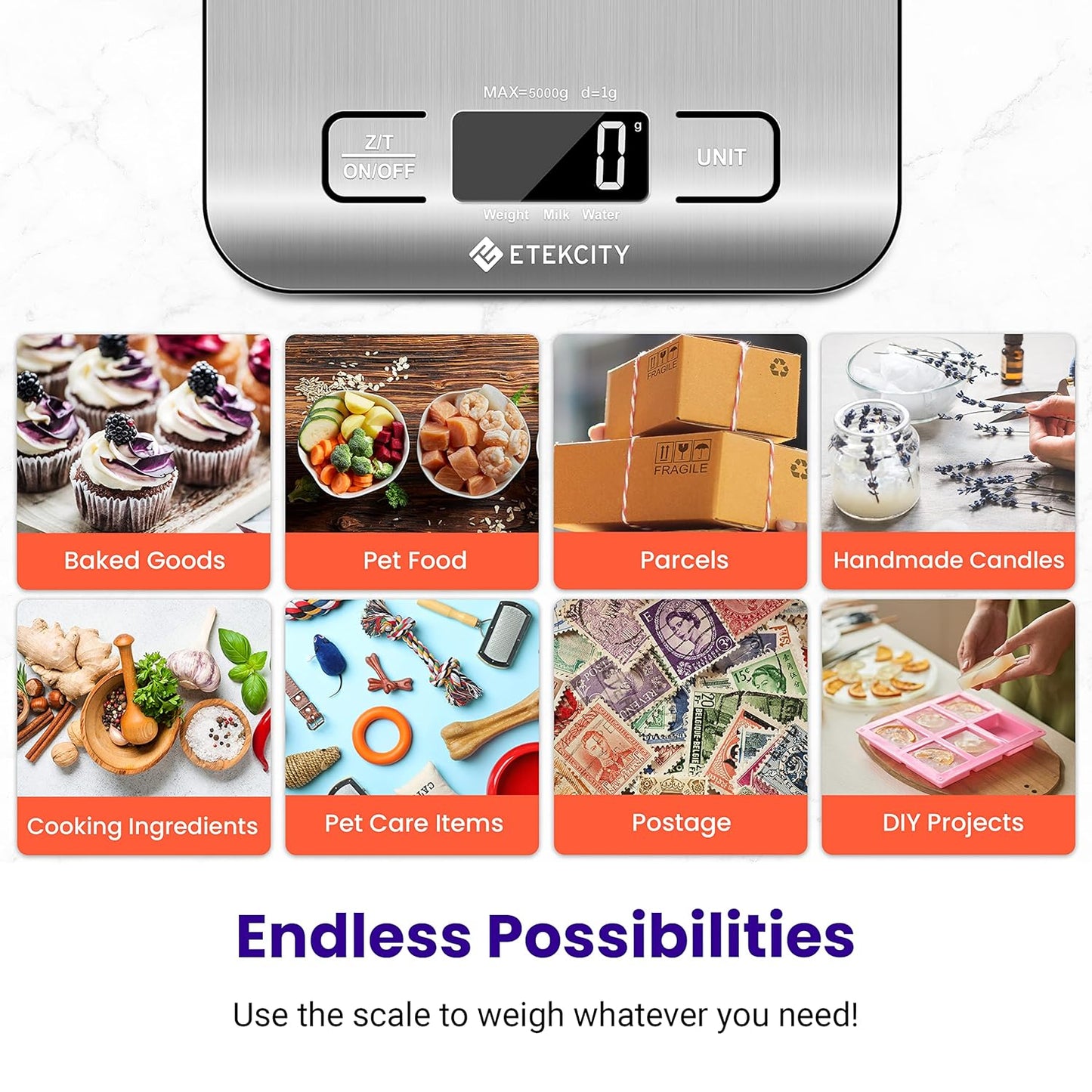Precision Pro Stainless Steel Kitchen Scale - Silver (Medium)