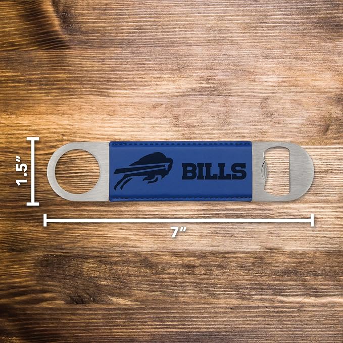 Rico Industries NFL Laser Engraved Bar Blade Faux Leather Laser Engraved Bar Blade - Great Beverage Accessory for Game Day - Image 4