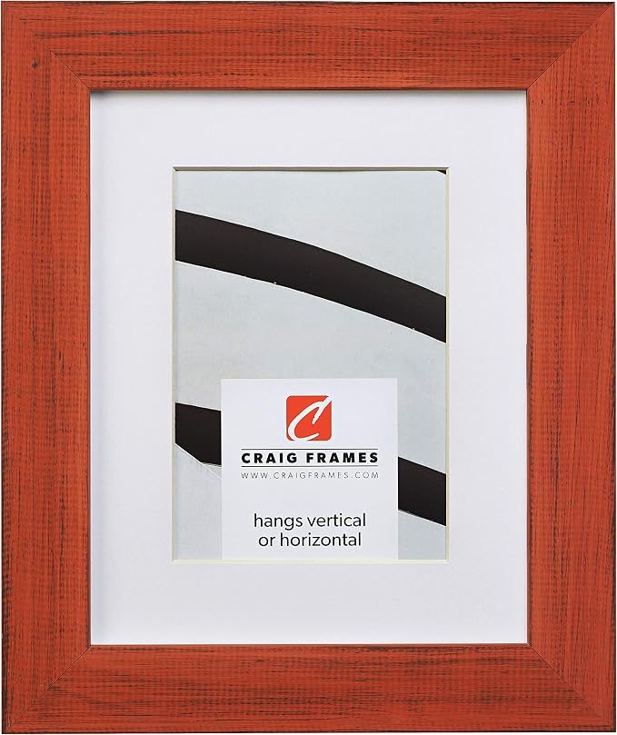 Craig Frames Jasper, 11 x 17 Inch Country Bourbon Orange Picture Frame Matted to Display an 8 x 12 Inch Photo by CraigFrames