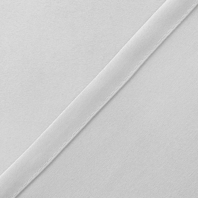 Hiasan Valance Curtains for Kitchen Rod Pocket Room Darkening Window Curtain Valance, 42 x 12 Inches Length, Greyish White, 1 Panel - Image 4