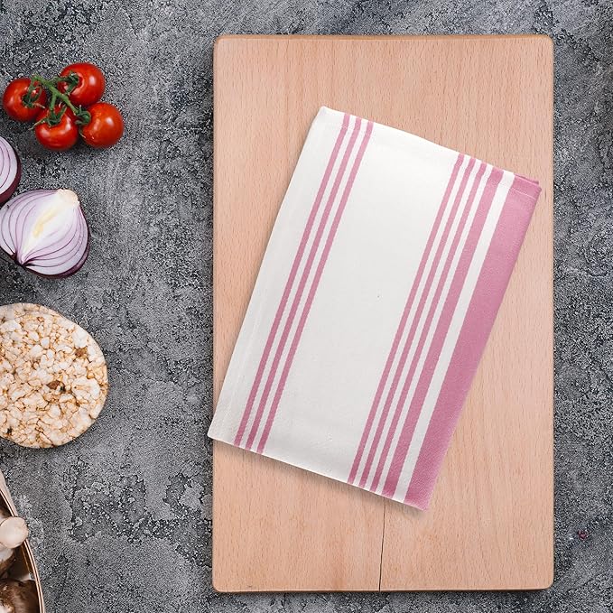 Urban Villa Kitchen Towels Cotton Dish Towels 20”x30” (Set of 6) Baby Pink - Image 5