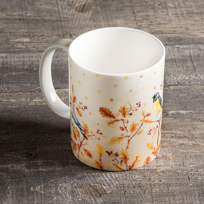 Maison d' Hermine Coffee Mug with Handles Tea Cups (12 Ounce, Pack of 1) | Fine Bone China Coffee Mugs for Hot Beverages Cappuccino Latte Home Restaurant Spring Summer -Oak Leaves - Jaya & Friends - Image 8