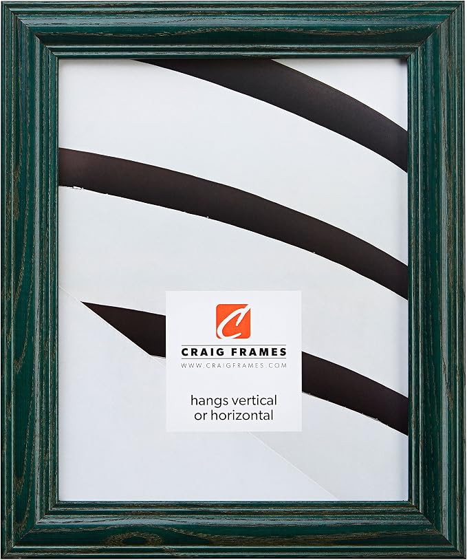 Craig Frames 440GR 4 by 10-Inch Picture Frame, Wood Grain Finish, 1.265-Inch Wide, Green - Image 2