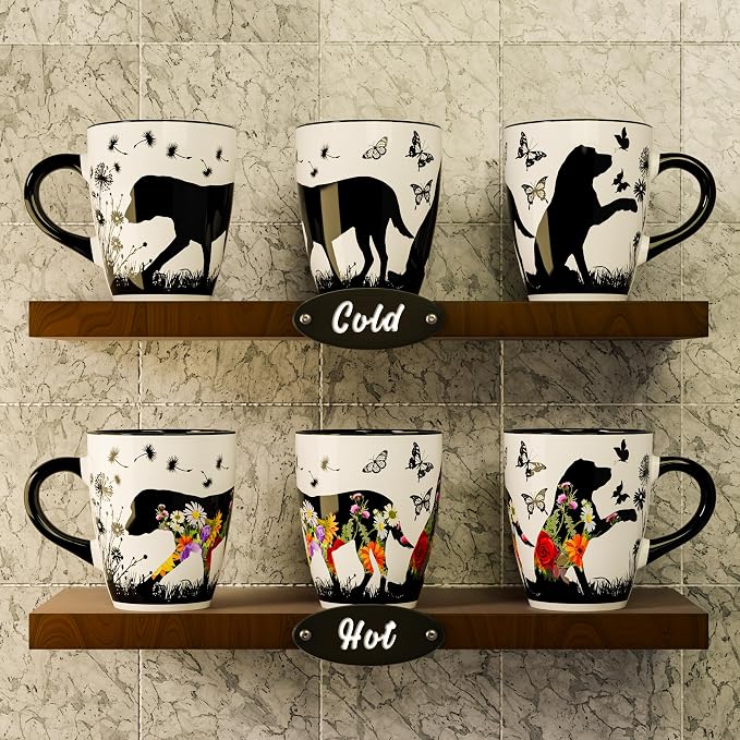 Color Changing Dog Coffee Mug 12OZ - Ceramic Heat Sensitive Cup Hot Cocoa Tea Milk Mugs Hot Drinks and beverages Unique Beautiful Holiday Christmas gift Idea for Dog lovers Furparent women mom grandma - Image 2