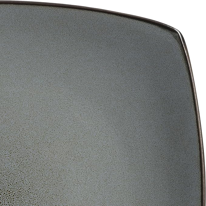Gibson Elite Soho Lounge Square Reactive Glaze Stoneware Dinnerware Set, Service for 4 (16pc), Eclipse - Image 6