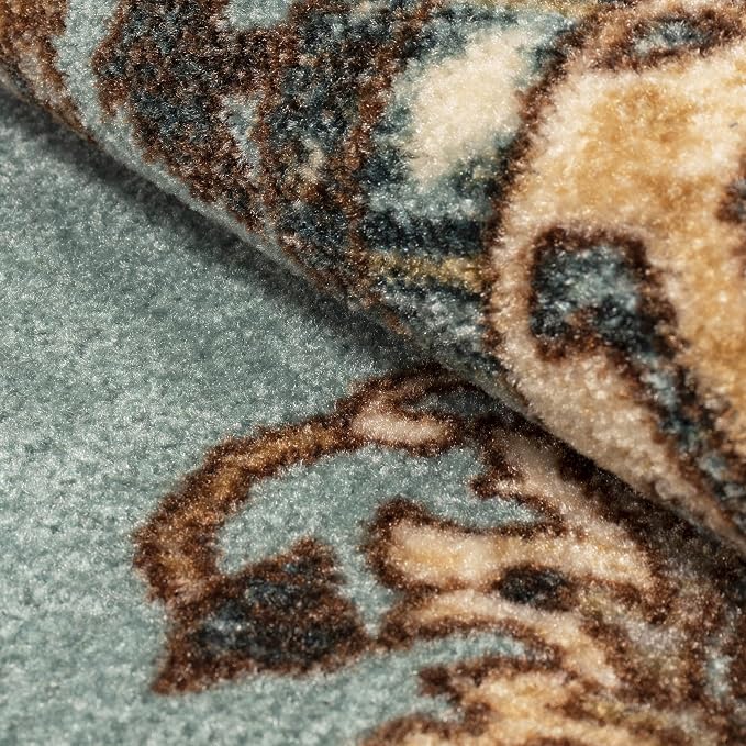 Superior Non-Slip Indoor Area Rug, Floral Medallion Floor Decor for Living Room, Bedroom, Office, Kitchen/Dining, Unique, Colorful Abstract Throw, Machine Washable Rugs, Aviva Collection, 2' x 3' - Image 3