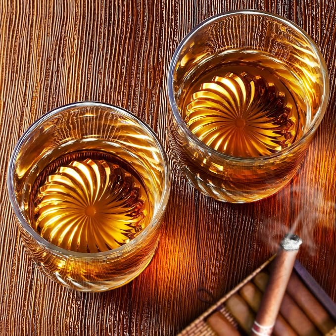 OPAYLY Whiskey Glasses Old Fashioned Glasses Set of 4 12oz Rocks Glasses Gift for Men Women Drinking Bourbon Scotch Cocktails Rum Cognac Vodka at Home Bar - Image 5