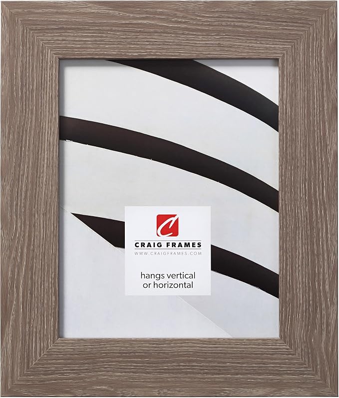 Craig Frames 9x13 Barnwood Grey Picture Frame for Posters and Gallery Wall | Displays photos and prints behind clear glass, ready to hang, made in the USA by CraigFrames