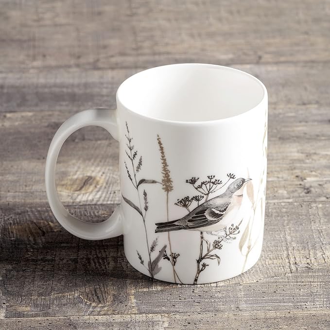 Maison d' Hermine Coffee Mug with Handles Tea Cups (12 Ounce, Pack of 1) | Fine Bone China Coffee Mugs for Hot Beverages Cappuccino Latte Home Spring Summer -Meadow Florals - Brown - Perfect Pasture - Image 8
