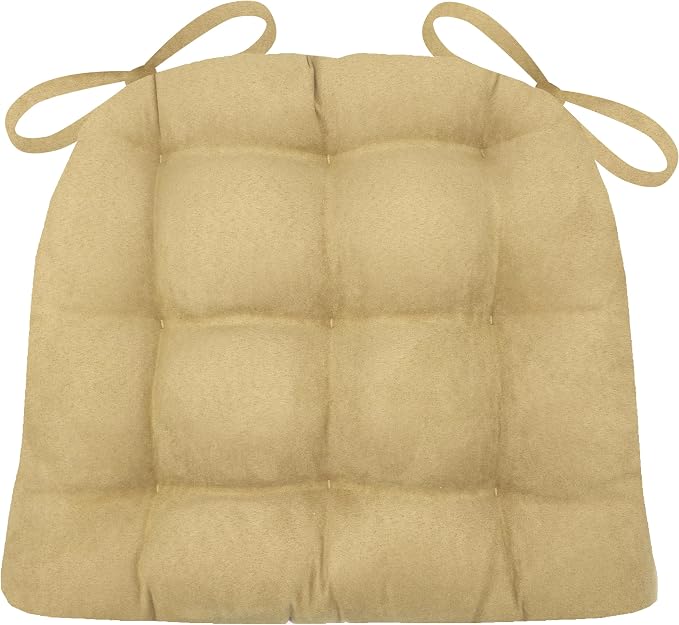 Barnett Home Decor Wilderness Pinecones Beige Kitchen Chair Pads - Size Small 15 x 17 Latex Foam Fill - Rustic Home Decor, Cabin Decor, Lodge Decor, Forest Decor - (Pinecone Beige Chair Pad 17") - Image 2