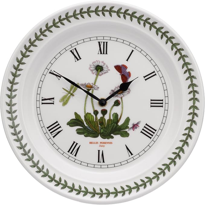 Portmeirion Botanic Garden BGHG61000 10-Inch Daisy Wall Clock, Multi-Colour by Portmeirion