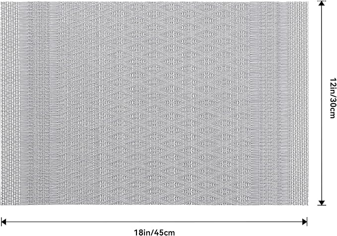 Leetaltree Lunar Grey Placemats Set of 8 - Heat Resistant Non-Slip Place mats for Dining Table, Washable Durable PVC Vinyl Woven Table Mats（Lunar Grey, 8） - Image 9